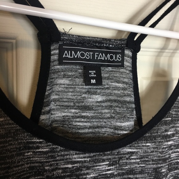 NEW Almost Famous grey knit romper M womens - Picture 2 of 6